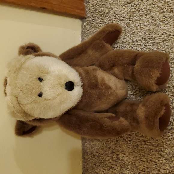 Stuffed teddy bear with reindeer hood - Picture 2 of 3